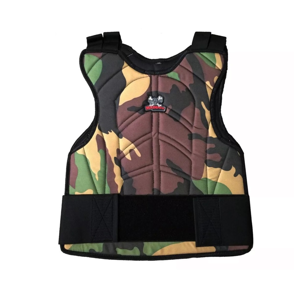 Maddog Padded Chest Protector Paintball Airsoft Woodland Camo